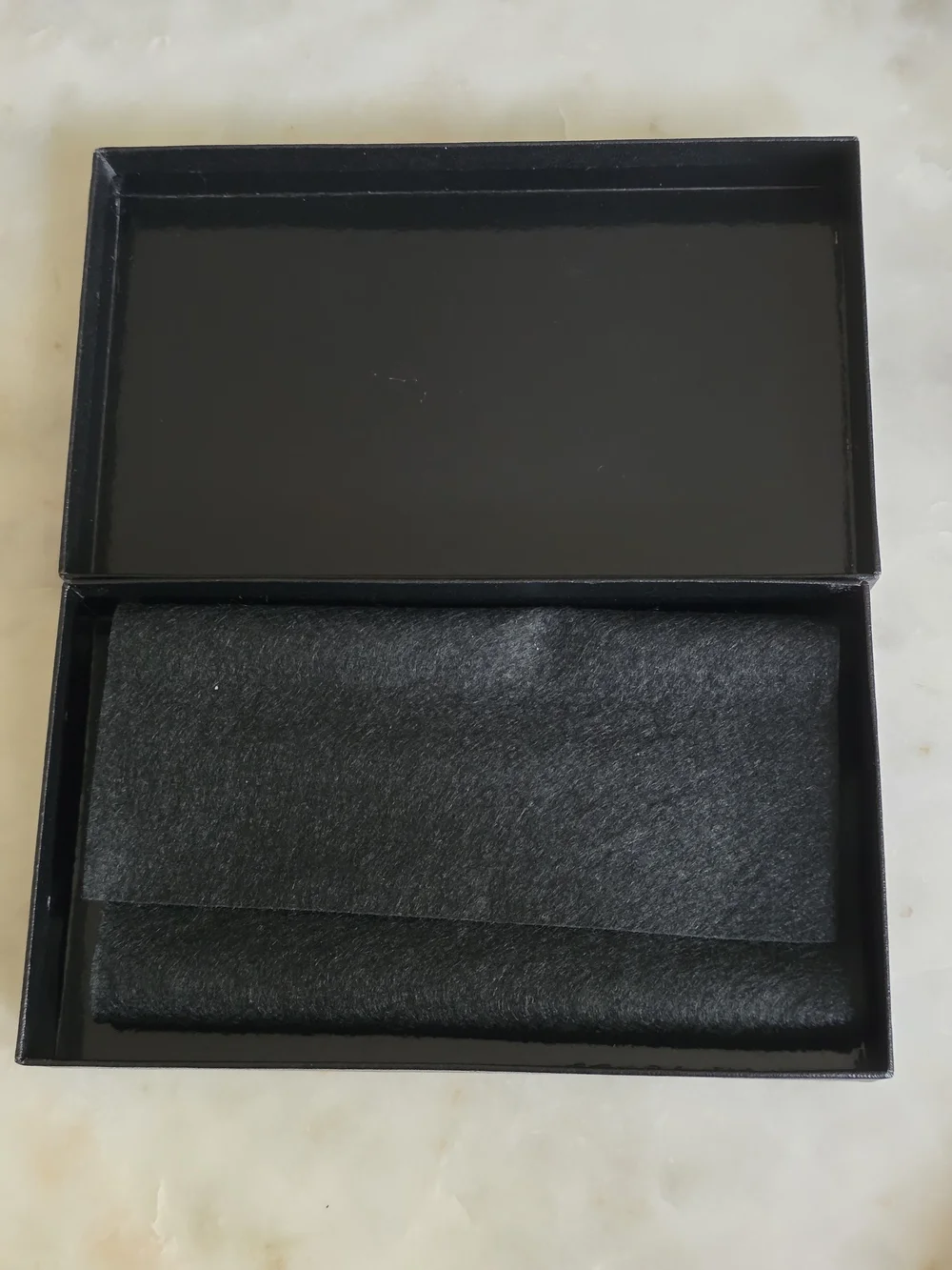 Authentic Chanel Long Wallet Gift Box W/ Dust Cover & Card- 8.1
